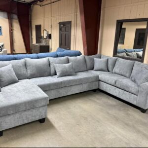 Gray 3-Piece Reversible Sectional Sofa