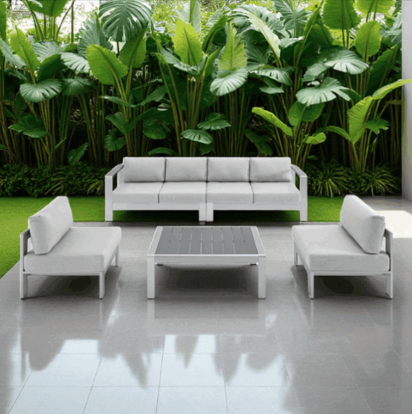 Sunbrella Outdoor Sectional Sofa Set – 7 Pieces + Ottoman - Image 2