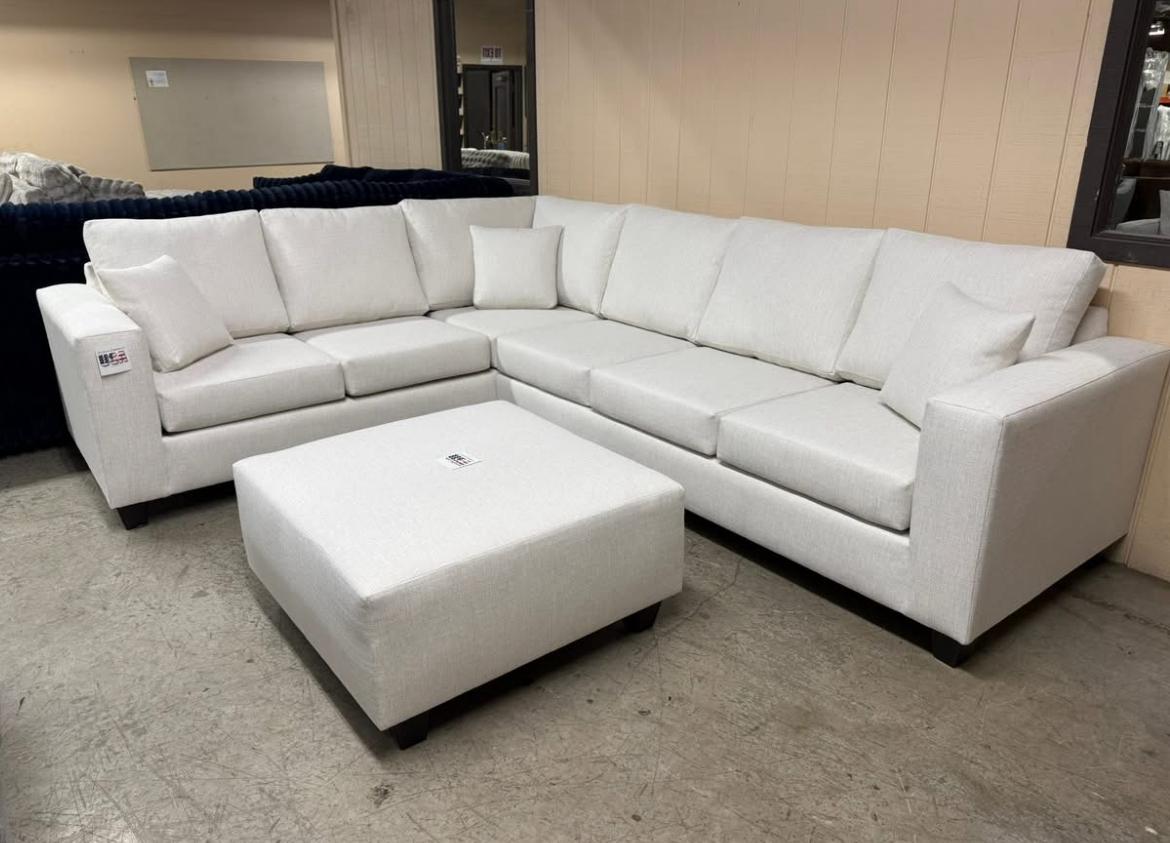 Supreme Ivory 2-Piece Sectional Sofa