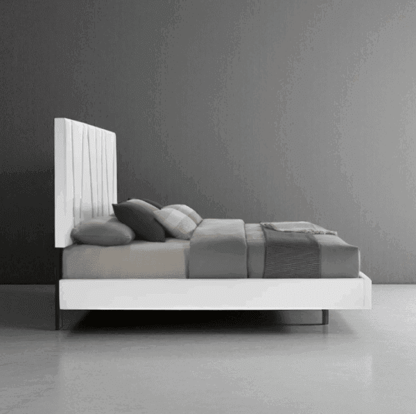 8-Piece White Panel Bedroom Set with Mirrored & LED Accents - Image 8