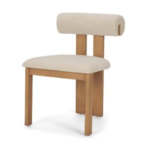 Tribeca Curve Open Back Dining Chair – Modern Chenille Upholstery