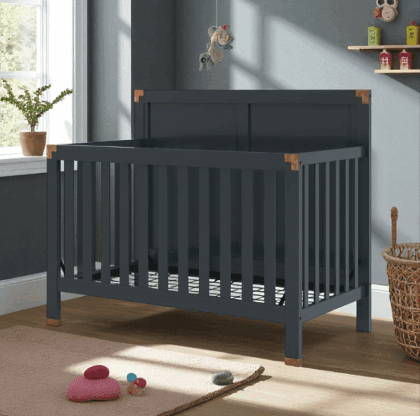 4-in-1 Convertible Baby Crib with Modern Design & Storage Option