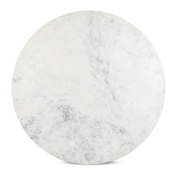 Mariana Mid-Century Round Dining Table – White Marble & Oak 60″ - Image 3