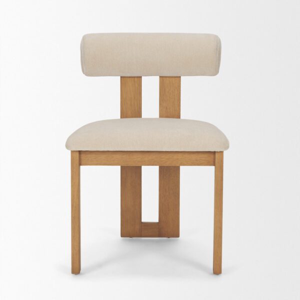 Tribeca Curve Open Back Dining Chair – Modern Chenille Upholstery - Image 2
