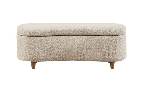Solomon Upholstered Storage Bench – Mid-Century Modern Design - Image 2
