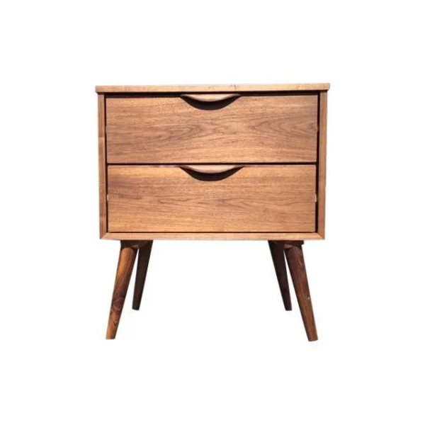 Custom Mid-Century Sculptural Walnut Nightstand – Handcrafted - Image 3