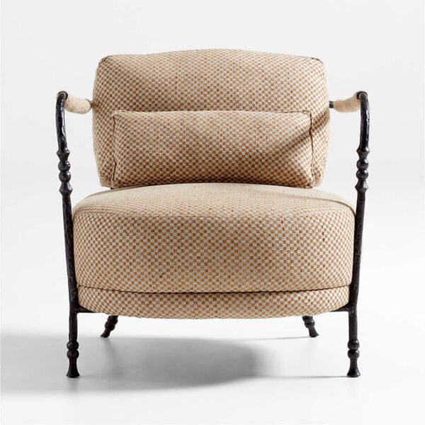 Muirfield Sculptural Metal Accent Chair – Jake Arnold Design - Image 2