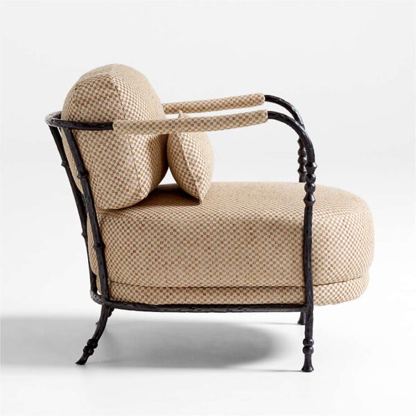 Muirfield Sculptural Metal Accent Chair – Jake Arnold Design - Image 3