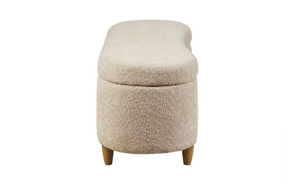 Solomon Upholstered Storage Bench – Mid-Century Modern Design - Image 4