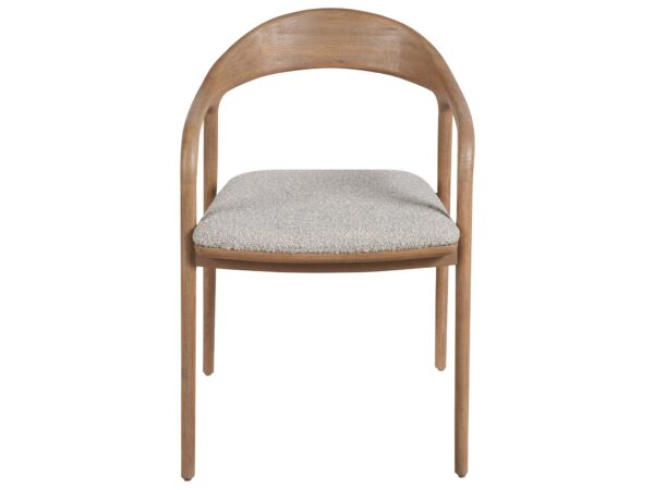 Echo Modern Dining Arm Chair – Upholstered in Medina Pebble - Image 3