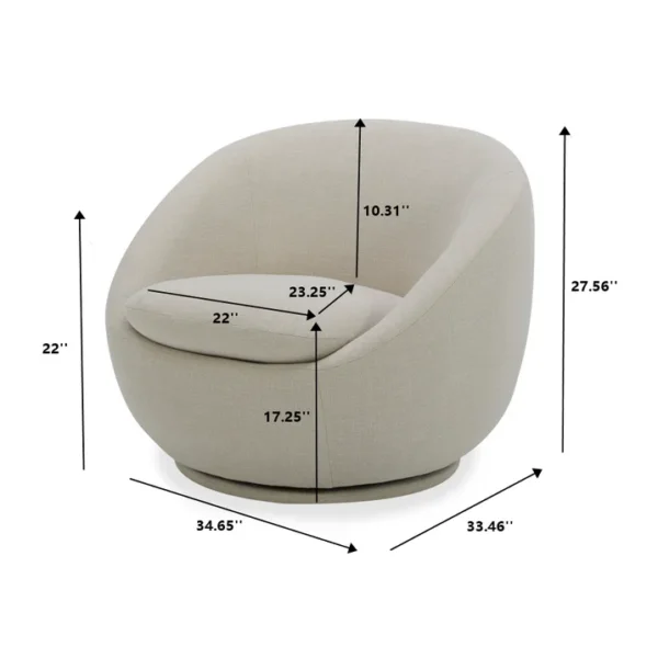 Mira Bouclé Swivel Chair | Better Homes & Gardens Modern Accent - Image 4