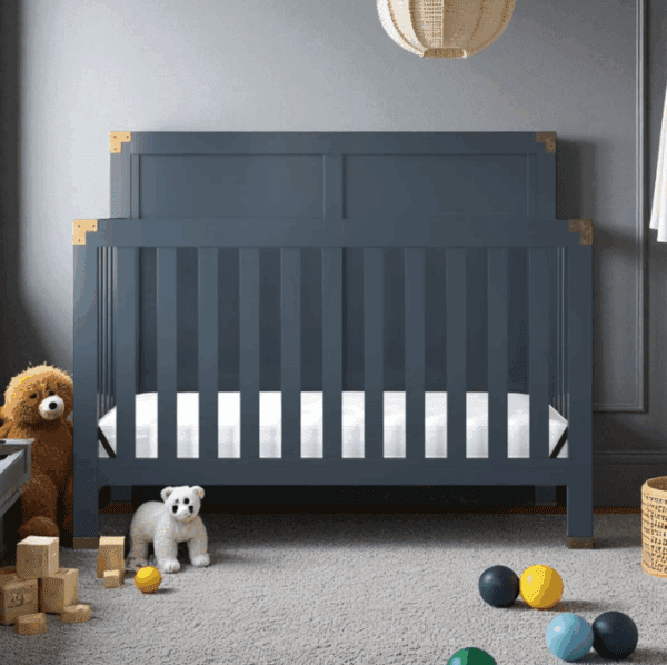 4-in-1 Convertible Baby Crib with Modern Design & Storage Option - Image 4