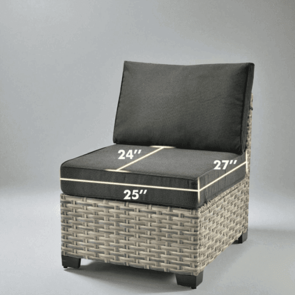 12-Piece Outdoor Wicker Sectional Set with Cushions & Table - Image 5