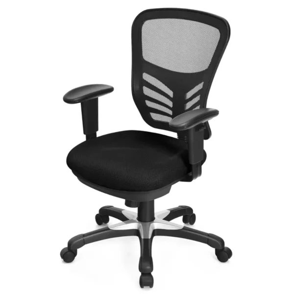3-Paddle Ergonomic Mesh Task Chair – Adjustable Seat & Armrests - Image 2