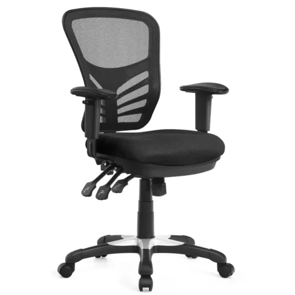 3-Paddle Ergonomic Mesh Task Chair – Adjustable Seat & Armrests - Image 5