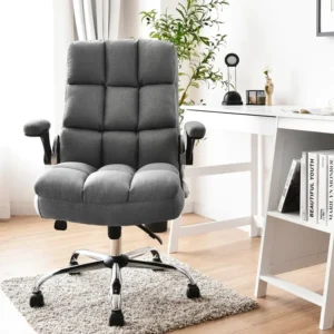 Big & Tall High-Back Swivel Office Chair with Flip-Up Armrests