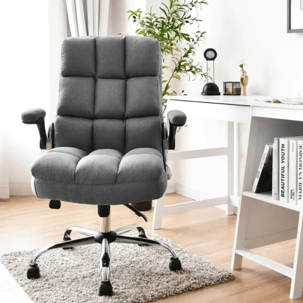 Big & Tall High-Back Swivel Office Chair with Flip-Up Armrests