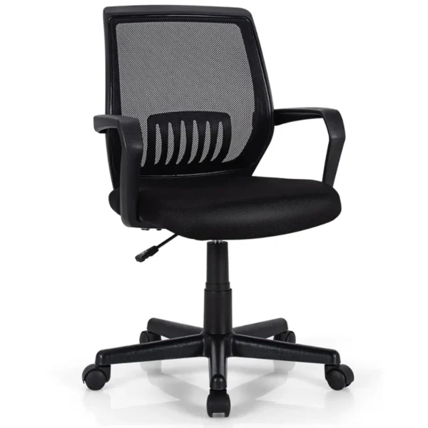 Mid-Back Mesh Office Chair with Adjustable Lumbar Support - Image 2