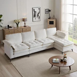 Reversible L-Shaped Sectional Sofa with Storage Chaise