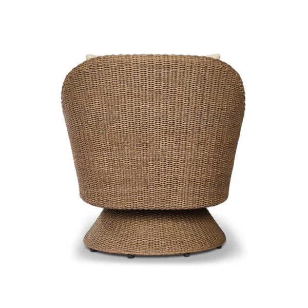 Koe Outdoor Swivel Chair – Sculptural Faux Hyacinth Frame - Image 5