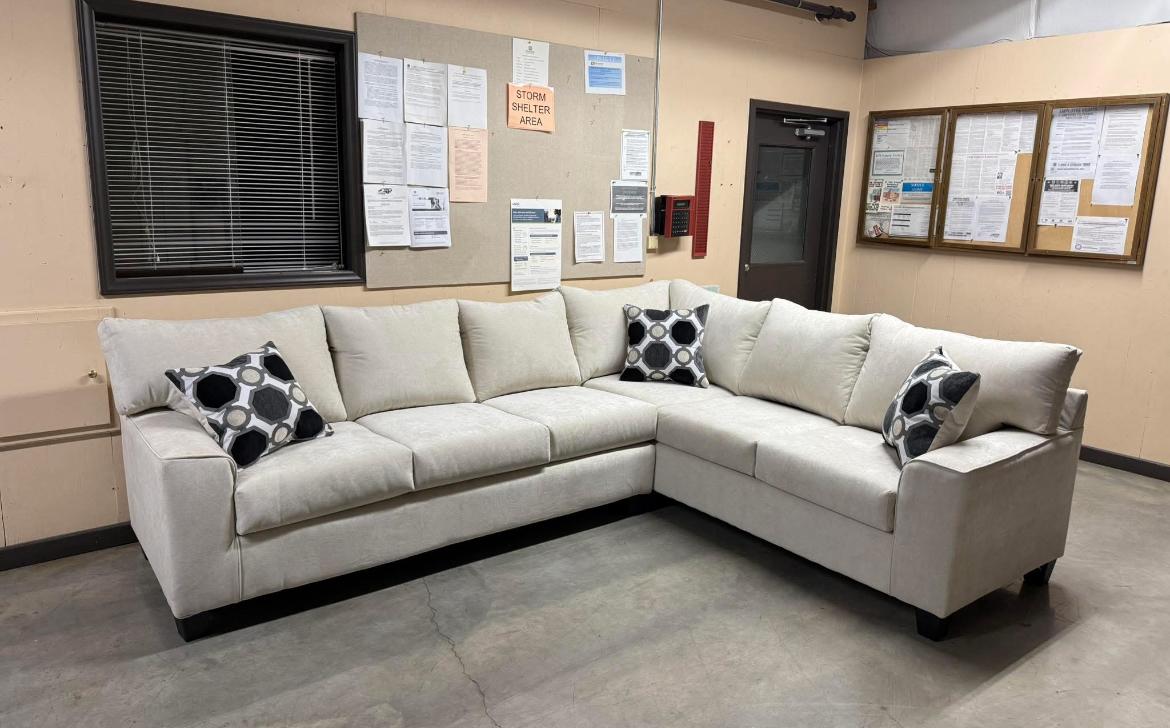 Beige 2-Piece Sectional Sofa